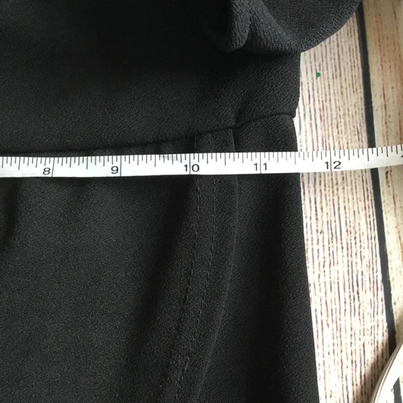 Nasty Gal Long Sleeve Faux Wrap Black Mini Dress Size 4 - Picture 7 of 8